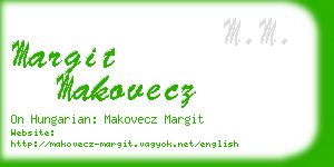 margit makovecz business card